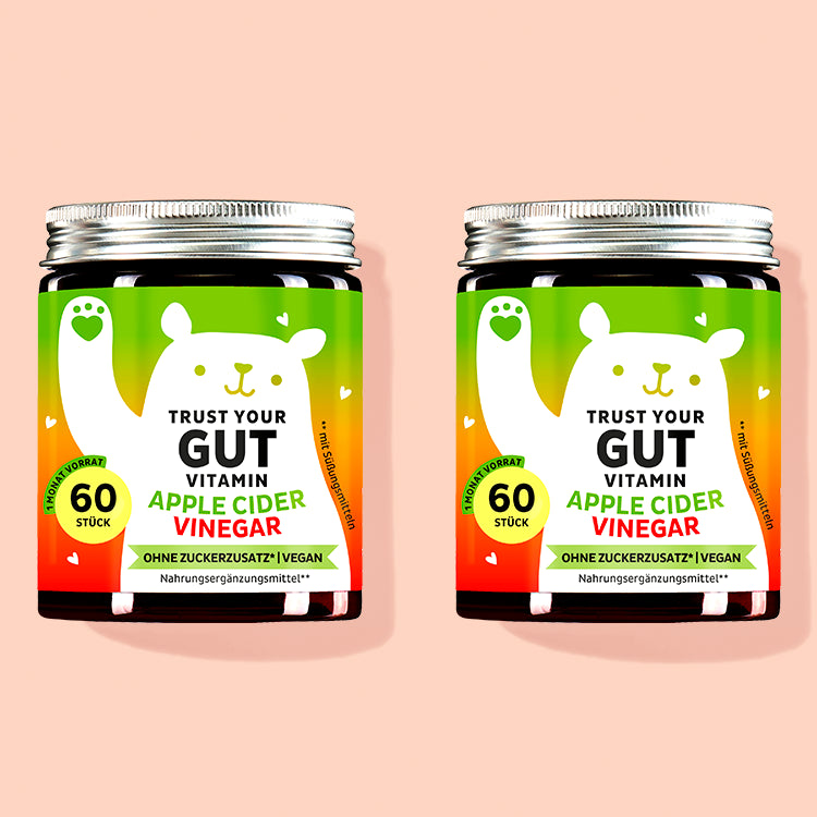 Die Trust Your Gut Vitamine mit Apfelessig von Bears with Benefits als 2 Monatskur.