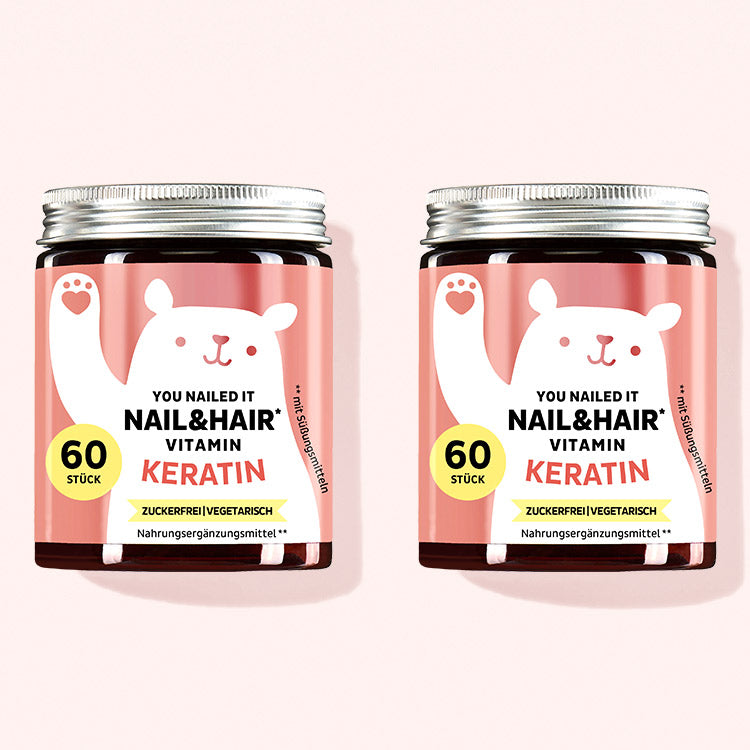 Die You Nailed it Nail & Hair Vitamine mit Keratin von Bears with Benefits als 1 Monatskur.