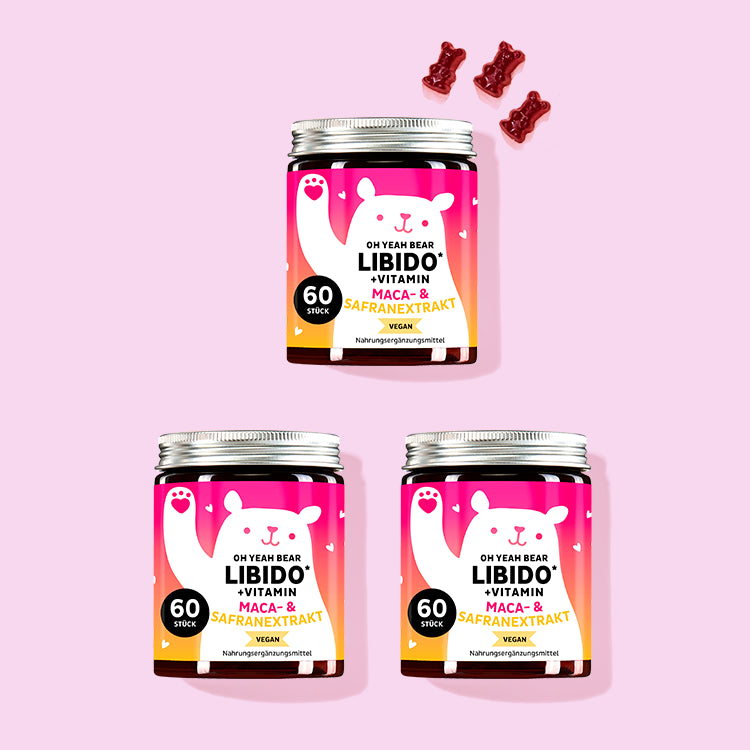 Die Oh Yeah Libido Vitamine mit Maca von Bears with Benefits als 2 Monatskur.