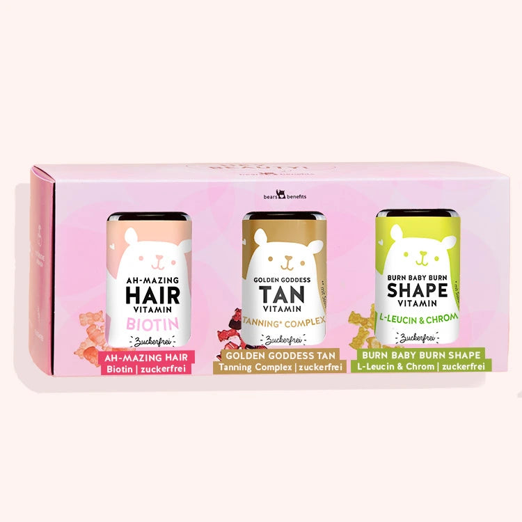 Hier findest du unsere Bestseller in der ansprechenden Geschenkverpackung. Für deine Haare, deine Haut und deinen Körper.