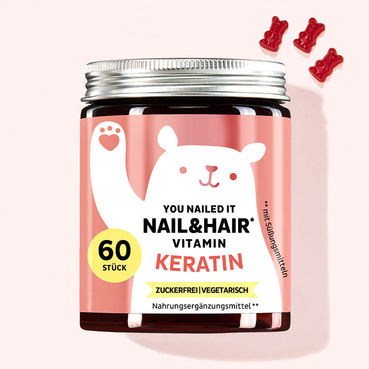 Dieses Bild zeigt eine Verpackung des Produkts You Nailed it Nail & Hair with Keratin von Bears with Benefits.