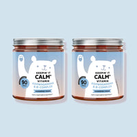 Bears with Benefits Keepin’ it Calm Vitamin – Vegane Ashwagandha & B-Complex Gummibärchen für normale Funktion des Nervensystems (Vitamin B1, B2, B6 & B12), mit Withanoliden 4,25 mg und L-Theanin 10 mg pro Bärchen, 2er Pack je 90 Stück, 6 Monate Vorrat, zuckerfrei & vegan