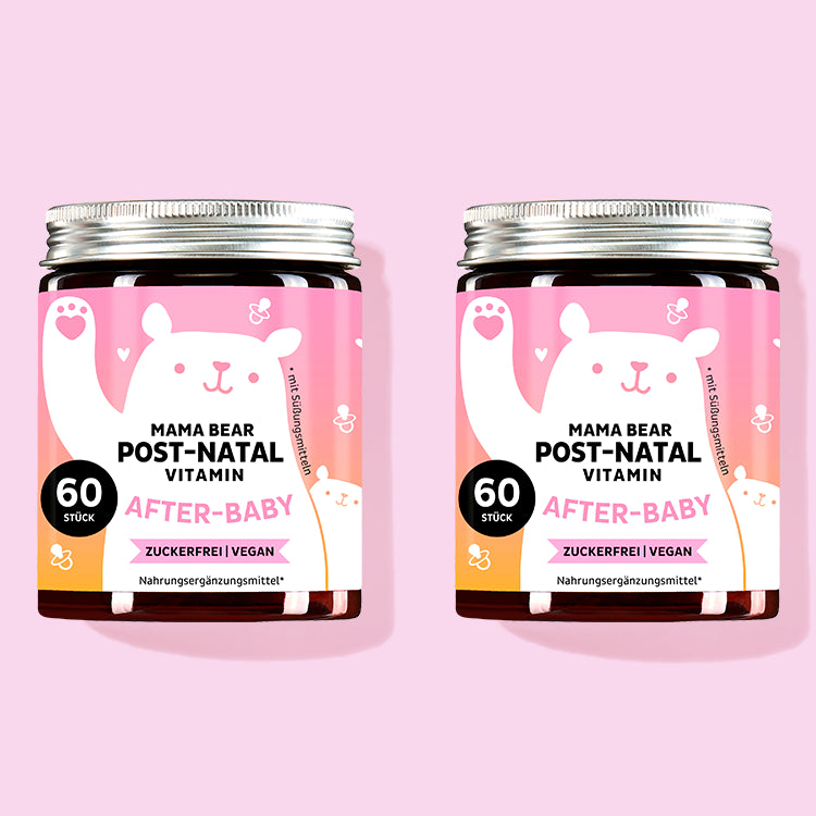 Die Mama Bear Post-Natal Vitamine mit Eisen von Bears with Benefits als 1 Monatskur.