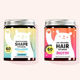 2er Set "Beauty and The Bum Duo" bestehend aus den Bootylicious Shape Vitamins mit Kollagen und den Ah-mazing Hair Vitamins mit Biotin von Bears with Benefits