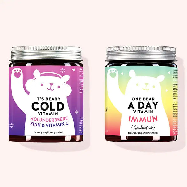 2er Set "Immun Protection Duo" bestehend aus den It's Beary Cold Vitamins mit Holunderbeere, Vitamin C und Zink und den One Bear A Day Vitamins mit Immunkomplex von Bears with Benefits