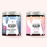 2er Set "Sleeping Beauty Bundle" bestehend aus den Super Snooze Sleep Vitamin mit Melatonin und den Ah-mazing Hair Vitamin zuckerfrei mit Biotin von Bears with Benefits