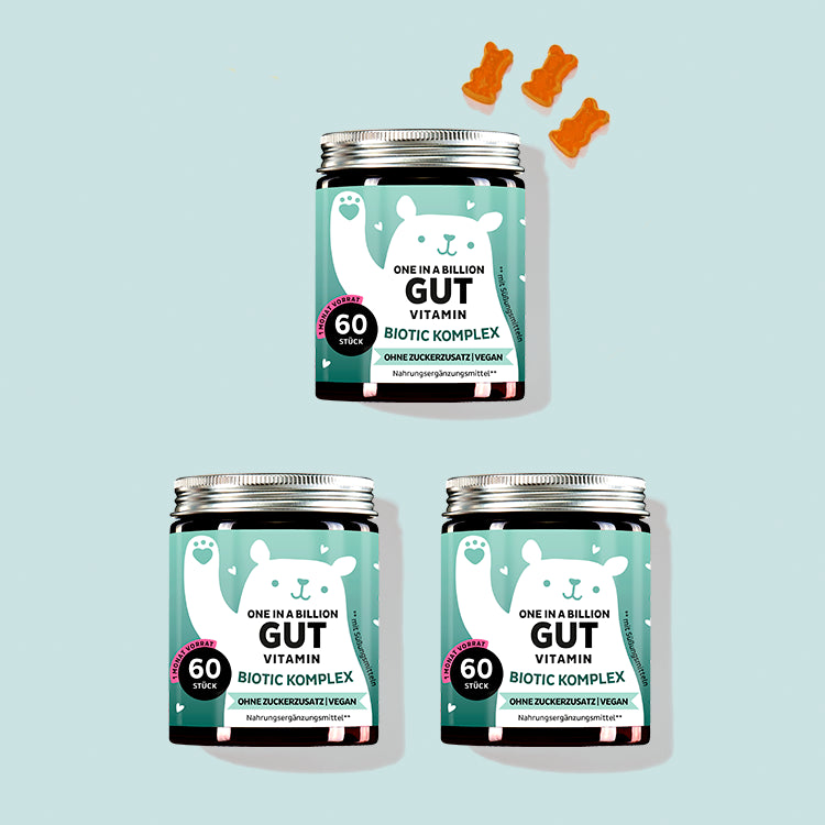 Die One In A Billion Vitamine mit Biotic Komplex von Bears with Benefits als 3 Monatskur.