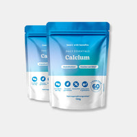 Bears with Benefits Daily Essentials Calcium – Vegane Calcium Gummies für Muskelfunktion, Knochen und Zähne, 250 mg Calcium pro Stück und 500 mg pro Tagesdosis 1–2 Stück, 2x60 Stück, 4 Monate Vorrat, Zitronengeschmack, zuckerfrei, laktosefrei & glutenfrei, Nahrungsergänzungsmittel, 150 g pro Packung
