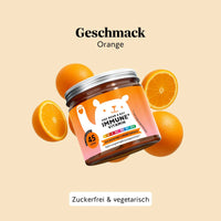 Angenehmer Geschmack der Gummibärchen des Immun Boost vitamin von Bears with Benefits, einfach und lecker einzunehmen. Dose mit 45 Stück.