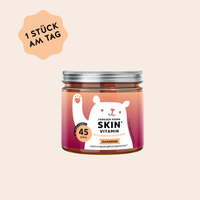 Bears with Benefits Forever Young SKIN Vitamin – Kollagen & Hyaluron Gummibärchen für normale Kollagenbildung und normale Funktion der Haut, 500 mg Kollagenpeptide + 100 mg Hyaluronsäure pro Bärchen, 45 Stück, 45 Tage Vorrat, zuckerfrei