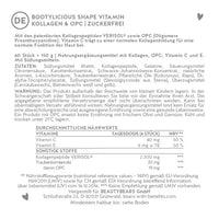Hier sind die Inhaltsstoffe der Bears with Benefits Bootylicious Shape Vitamin mit Kollagen und OPC vorgestellt.