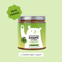 Bears with Benefits Burn Baby Burn Vitamin – Vegane, zuckerfreie Gummies mit Chrom, Biotin, Zink, L-Carnitin & Grüntee-Extrakt, 90 Bärchen mit Zitronengeschmack.