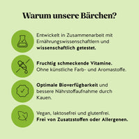 Bears with Benefits Burn Baby Burn Vitamin – Warum unsere Gummies: vegan, zuckerfrei, 1 Bärchen am Tag.