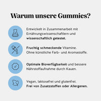 Bears with Benefits Daily Essentials Calcium – Warum unsere Gummies: entwickelt in Zusammenarbeit mit Ernährungswissenschaftlern und wissenschaftlich getestet, fruchtig schmeckende Vitamine ohne künstliche Farb- und Aromastoffe, optimale Bioverfügbarkeit und bessere Nährstoffaufnahme durch Kauen, vegan, laktosefrei und glutenfrei, frei von Zusatzstoffen oder Allergenen, 250 mg Calcium pro Stück