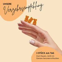 Dies ist die Verzehrsempfehlung der Spicy Girl Vitamins von Bears with Benefits