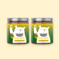 Bears with Benefits DAILY ROUTINE GREENS VITAMIN – Doppelpack mit 180 Bärchen (2 × 90), vegane Gummibärchen ohne Zuckerzusatz mit 8 Pflanzenextrakten, Vitaminen und Mineralstoffen für die tägliche Routine, natürlicher Heidelbeer- und Himbeergeschmack