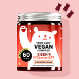 Auf diesem Bild ist eine Dose des Produkts Iron Lady Vegan mit Eisen von Bears with Benefits abgebildet.