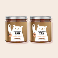 Bears with Benefits Golden Goddess Tan Vitamin – Vegane Beta-Carotin Gummibärchen für sonnengebräunte Haut, Tanning Complex mit Vitamin C, D und Kupfer, 2er Pack je 90 Stück, 6 Monate Vorrat, zuckerfrei