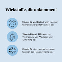 Inhaltsstoffe und Vorteile des Wake-Up Call Energy vitamin von Bears with Benefits, formuliert zur Unterstützung des Energiestoffwechsels und zur Verringerung von Müdigkeit.