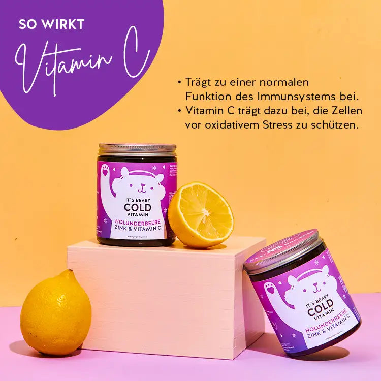 Dies ist die Wirkung der It's Beary Cold Vitamins von Bears with Benefits mit Holunderbeere, Zink und Vitamin C