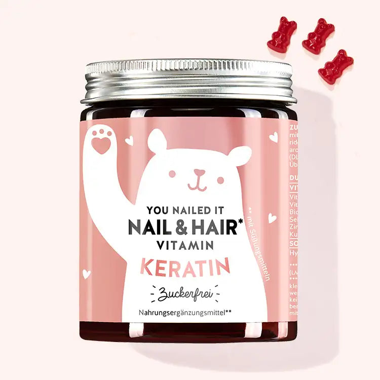 Dieses Bild zeigt eine Verpackung des Produkts You Nailed it Nail & Hair with Keratin von Bears with Benefits.