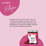 So wirken die Born This Way Youth Vitamin mit Kollagen: Kollagen versorgt die Haut mit Feuchtigkeit und sorgt für ein jugendlich-glattes Erscheinungsbild.