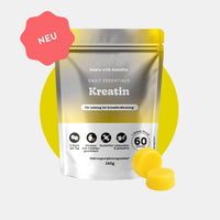 Bears with Benefits Daily Essentials Kreatin – vegane Kreatin Gummies für Leistung bei Schnellkrafttraining, 1.500 mg Kreatin pro Stück und 3.000 mg Kreatin pro Tagesdosis 2 Stück, 60 Stück, 1 Monat Vorrat, neu, Zitronen- und Limettengeschmack, zuckerfrei, laktosefrei & glutenfrei, Nahrungsergänzungsmittel, 240 g