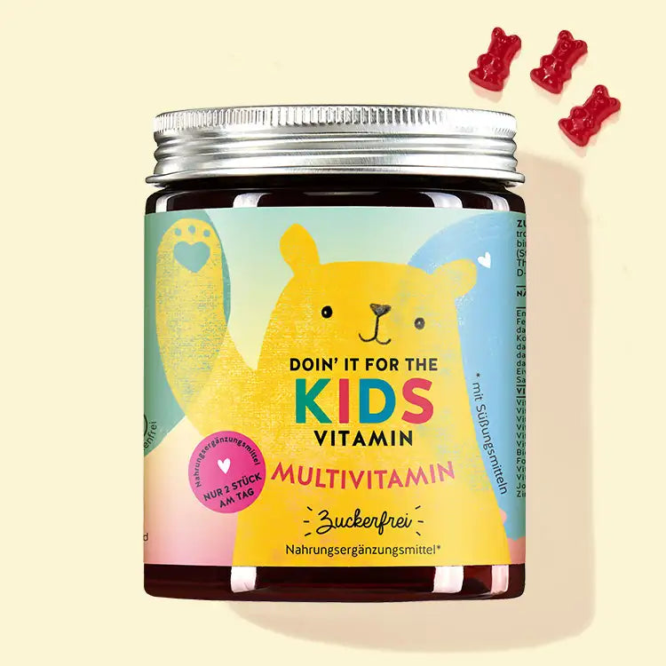 Eine Dose Doin' It For The Kids Vitamins mit Multivitamin-Komplex für Kinder
