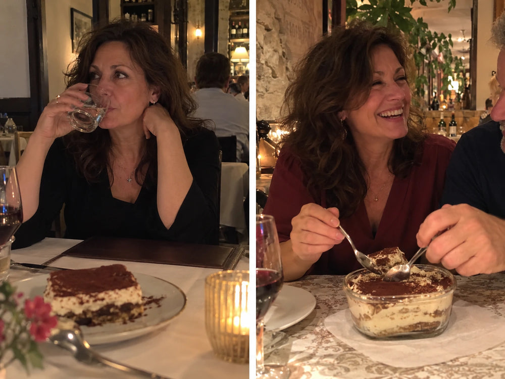 Vorher-Nachher: Nachtisch beim Italiener