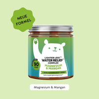 Bears with Benefits Lighter Legs Water Relief Complex – Vegane Magnesium & Mangan Gummibärchen mit neuer Formel für leichte Beine und tägliche Balance, 57 mg Magnesium und 0,5 mg Mangan pro Bärchen, 90 Stück, 3 Monate Vorrat, ohne Zuckerzusatz und vegan