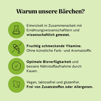 Bears with Benefits Lighter Legs Water Relief Complex – Vegane Magnesium & Mangan Gummibärchen für leichte Beine, 57 mg Magnesium und 0,5 mg Mangan pro Bärchen, 45 Stück, entwickelt mit Ernährungswissenschaftlern, wissenschaftlich getestet, laktosefrei und glutenfrei