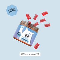 Bears with Benefits Mind Fuel* Brain Complex – Verzehrempfehlung 1 Gummibärchen am Tag, 45 Stück Vorrat, Verpackung aus 100% recyceltem PET, zuckerfrei, vegan