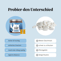 Vorteile der Super Snooze Sleep* Vitamin Melatonin Gummibärchen von Bears with Benefits gegenüber Tabletten: lecker & fruchtig, leicht einzunehmen, macht die Routine angenehmer und alltagstauglich.